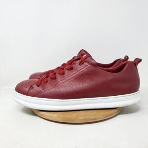 Camper Runner Shoes Mens 46 Red Leather Retro Lightweight Low Comfort Sneaker